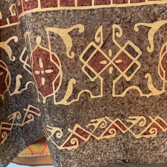 Choice: DIANE GILMAN 100% SILK l/s TUNIC Tops* RED GOLD or OLIVE Green GOLD ~ S - Picture 10 of 14